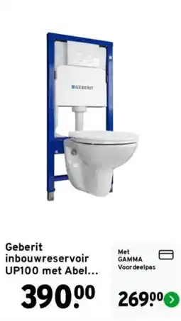 GAMMA Geberit inbouwreservoir UP100 met Abel... aanbieding