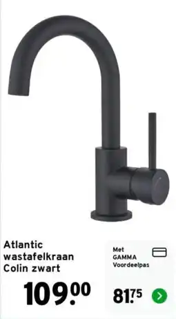 GAMMA Atlantic wastafelkraan Colin zwart aanbieding