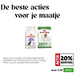 Intratuin Royal Canin honden- en kattenvoeding aanbieding