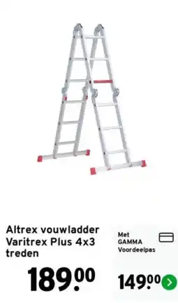 GAMMA Altrex vouwladder Varitrex Plus 4x3 treden aanbieding