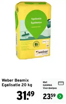 GAMMA Weber Beamix Egalisatie aanbieding