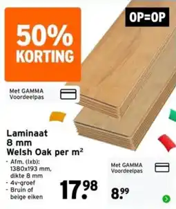 GAMMA Laminaat Welsh Oak aanbieding