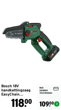 GAMMA Bosch 18V handkettingzaag EasyChain... aanbieding