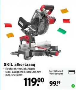 GAMMA SKIL afkortzaag aanbieding