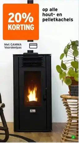 GAMMA gamma hout- en pelletkachels aanbieding