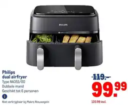Makro Philips dual airfryer aanbieding