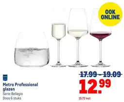 Makro Metro Professional glazen aanbieding