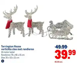 Makro Tarrington House verlichte slee met rendieren aanbieding