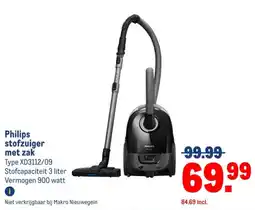 Makro Philips stofzuiger met zak aanbieding