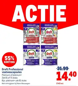 Makro Dreft Professional vaatwascapsules aanbieding