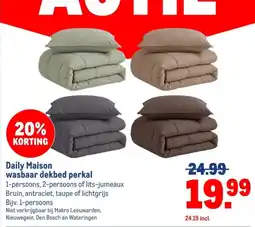 Makro Daily Maison wasbaar dekbed perkal aanbieding