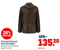 Makro Thomson & Tyrrell leren herenjack aanbieding