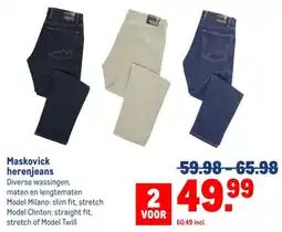 Makro Maskovick herenjeans aanbieding