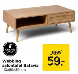 Xenos Webbing salontafel Batavia aanbieding