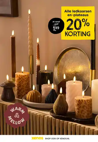 Xenos Alle ledkaarsen en -plateaus aanbieding