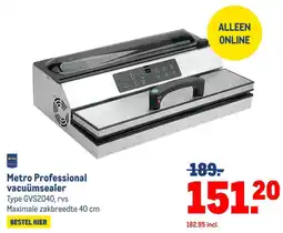 Makro Metro Professional vacuümsealer aanbieding
