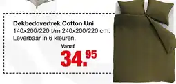 Budget Home Store Dekbedover trek Cotton Uni aanbieding