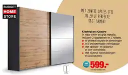 Budget Home Store Budget Home Store Kledingkast Quadro aanbieding