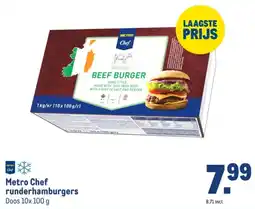 Makro Metro Chef runderhamburgers aanbieding