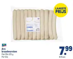Makro Aro braadworsten aanbieding