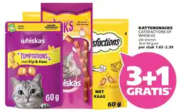 Ranzijn Catisfactions of Whiskas Kattensnacks aanbieding