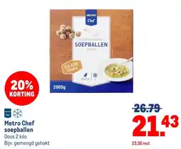 Makro Metro Chef soepballen aanbieding