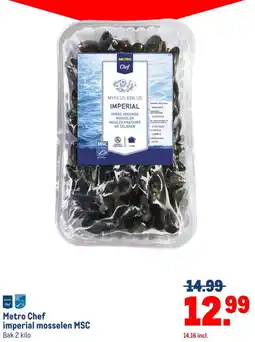 Makro Metro Chef imperial mosselen MSC aanbieding