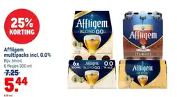 Makro Affligem multipacks incl. 0.0% aanbieding