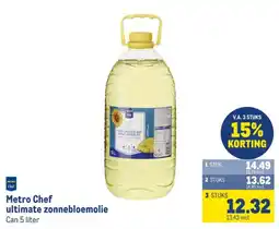 Makro Metro Chef ultimate zonnebloemolie aanbieding