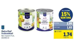 Makro Metro Chef fruitcocktail aanbieding