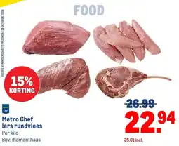 Makro Metro Chef lers rundvlees aanbieding