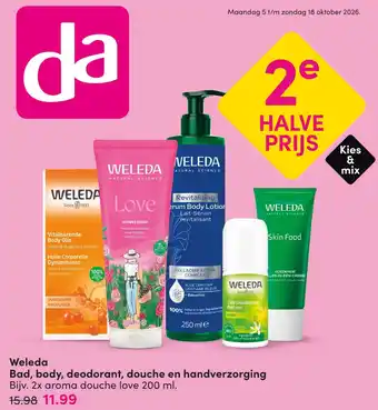 Weleda bad, body, deodorant, douche en handverzorging