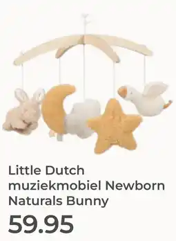 Prenatal Little Dutch muziekmobiel Newborn Naturals Bunny aanbieding