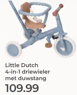 Prenatal Little Dutch 4-in-1 driewieler met duwstang aanbieding