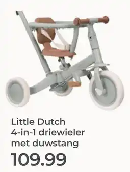 Prenatal Little Dutch 4-in-1 driewieler met duwstang aanbieding