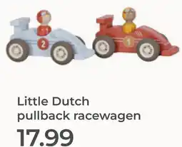 Prenatal Little Dutch Pullback Racewagen aanbieding