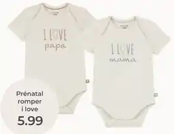 Prenatal Prénatal romper i love aanbieding