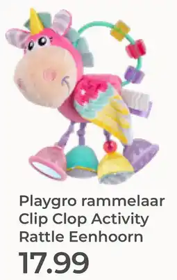 Prenatal Playgro Clip Clop Activity Rattle Eenhoorn aanbieding