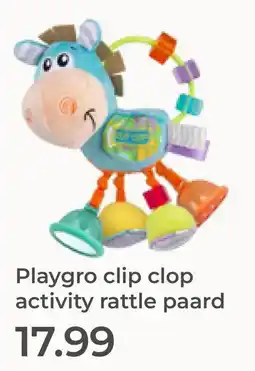 Prenatal Playgro clip clop activity rattle paard aanbieding
