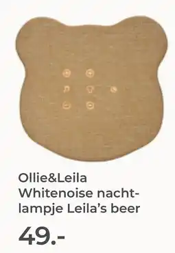 Prenatal Ollie&Leila Whitenoise nachtlampje Leila's beer aanbieding