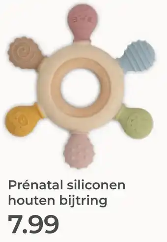 Prenatal Prénatal siliconen houten bijtring aanbieding