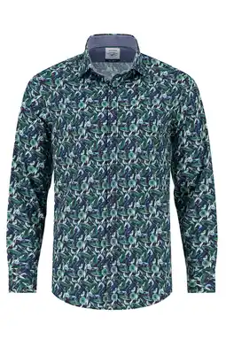 Wehkamp A fish named Fred regular fit overhemd met print - groen aanbieding