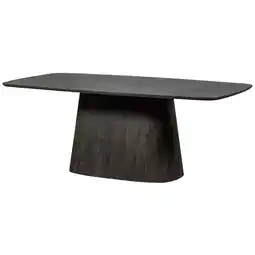 Wehkamp WOOOD Leah Eettafel - MDF - Donkerbruin - 76x200x105 aanbieding
