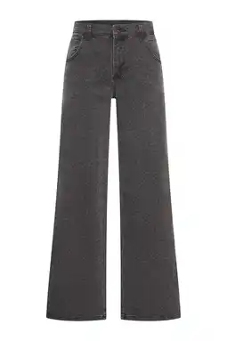 Wehkamp Expresso straight jeans met panterprint zwart/grijs aanbieding