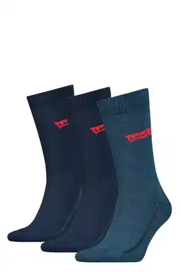 Wehkamp Levi's sokken met logo - donkerblauw (set van 3) aanbieding