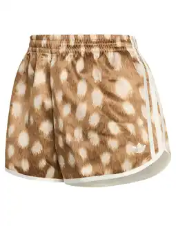 Wehkamp adidas Originals loose fit korte broek met dierenprint - zand aanbieding