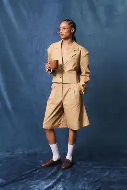 Wehkamp FRNCH straight leg bermuda short - camel aanbieding