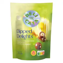 Albert Heijn Delicata Dipped delights hazelnoot melkchocolade aanbieding