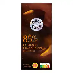 Albert Heijn Delicata Reep 85% cacao rooibos sinaasappel aanbieding