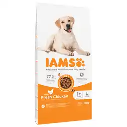 Zooplus 10 kg + 2 kg gratis! IAMS Advanced Nutrition droogvoer voor honden 12 kg - Adult Large Dog met Kip aanbieding